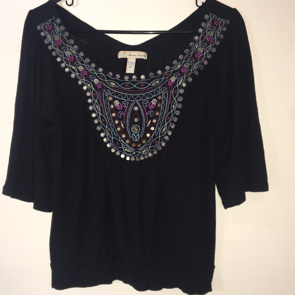 American Rag 3/4 embellished shirt